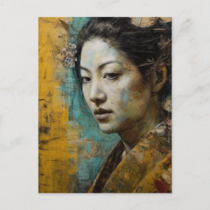 Postal Mujer Japonesa Hermosa
