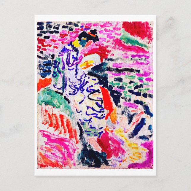 Postal Mujer japonesa junto al agua, Matisse (Anverso)