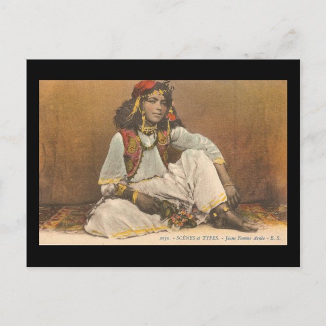 Postal Mujer Joven De Túnez 1910 (Anverso)