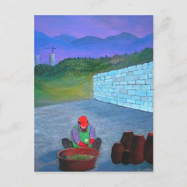 Postal Mujer kimchi coreana (Anverso)