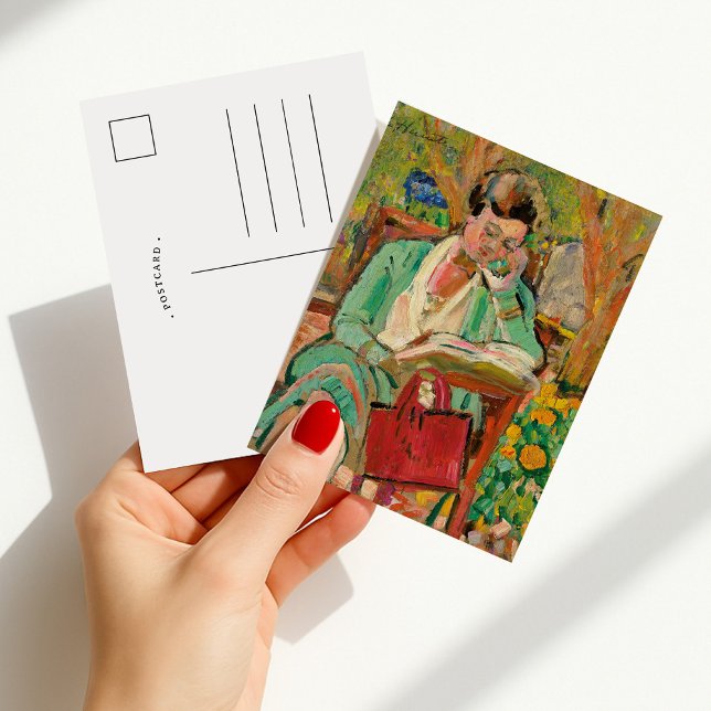 Postal Mujer leyendo | George Leslie Hunter (Subido por el creador)