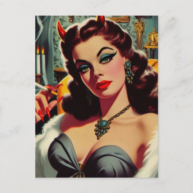 Postal Mujer malvada (Anverso)