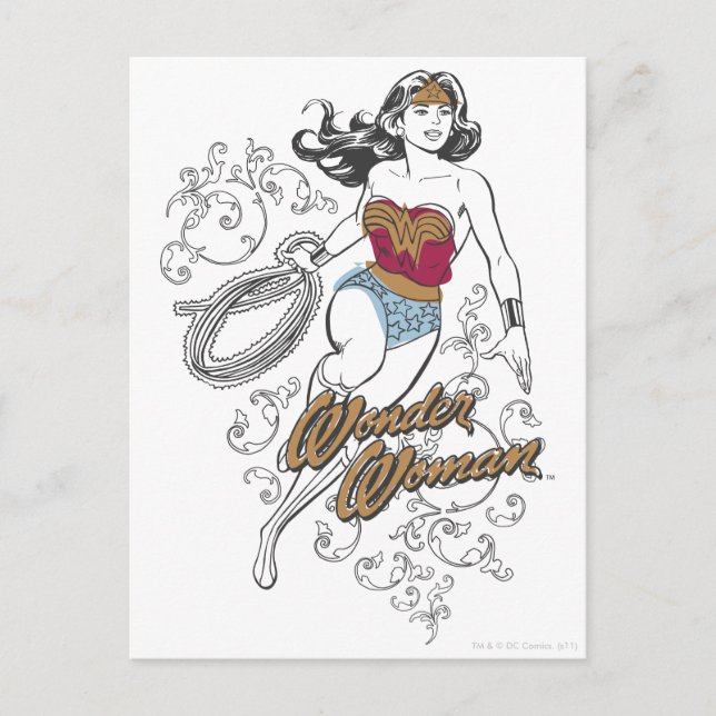 Postal Mujer Maravilla Florece (Anverso)