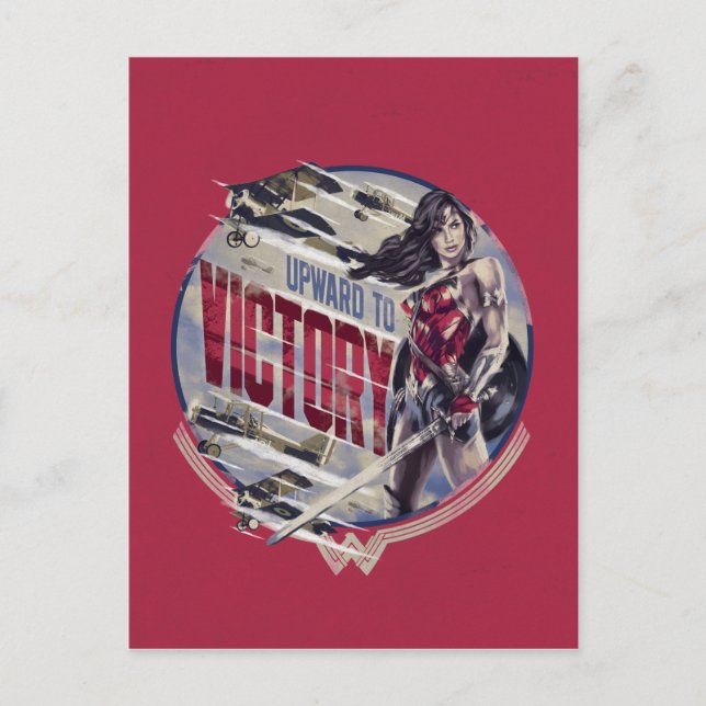 Postal Mujer Maravilla Hacia La Victoria (Anverso)