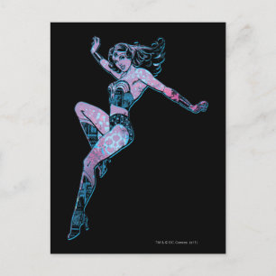 Postal Mujer Maravilla La Posa Colorida