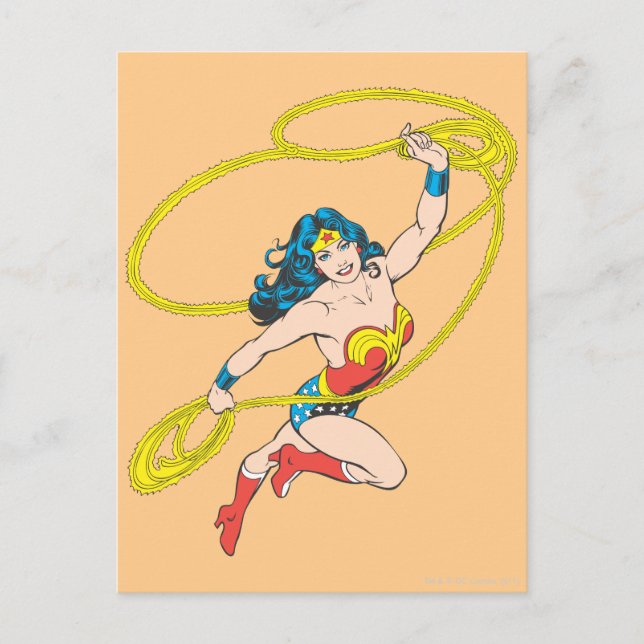 Postal Mujer Maravilla sostiene Lasso 3 (Anverso)