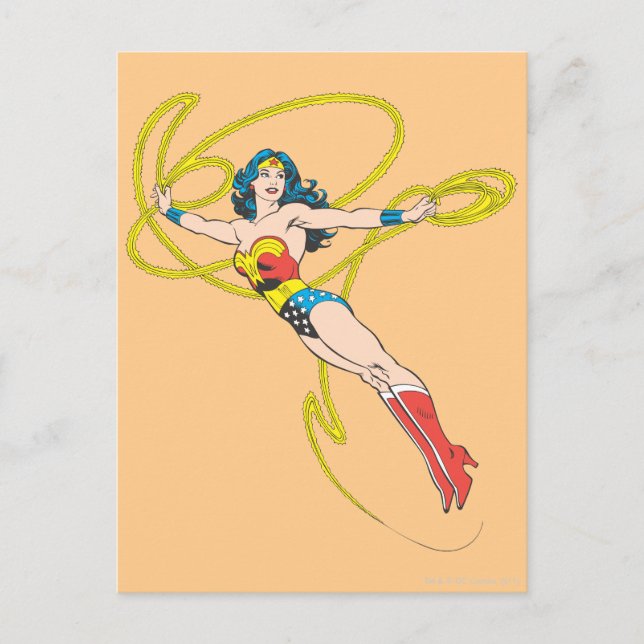 Postal Mujer Maravilla sostiene Lasso 4 (Anverso)