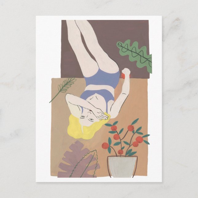 Postal Mujer mentirosa (Anverso)