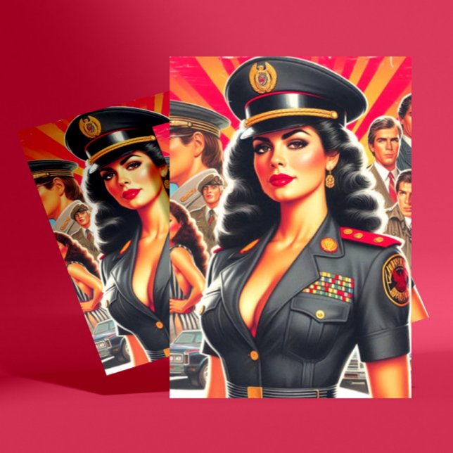 Postal Mujer militar retro (Subido por el creador)