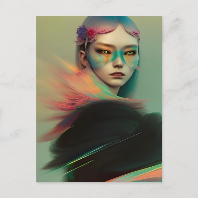 Postal Mujer Misteriosa (Anverso)