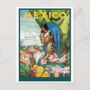 Postal Mujer Nativa Mexicana