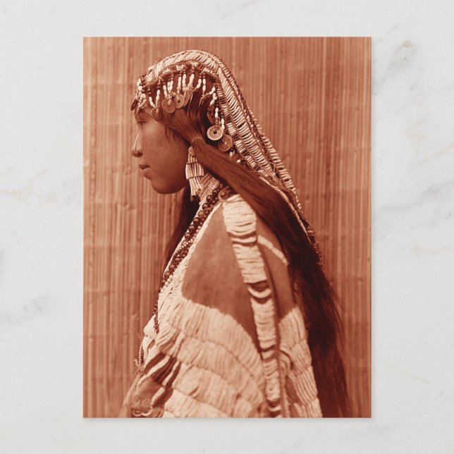 Postal Mujer nativa norteamericana (Anverso)