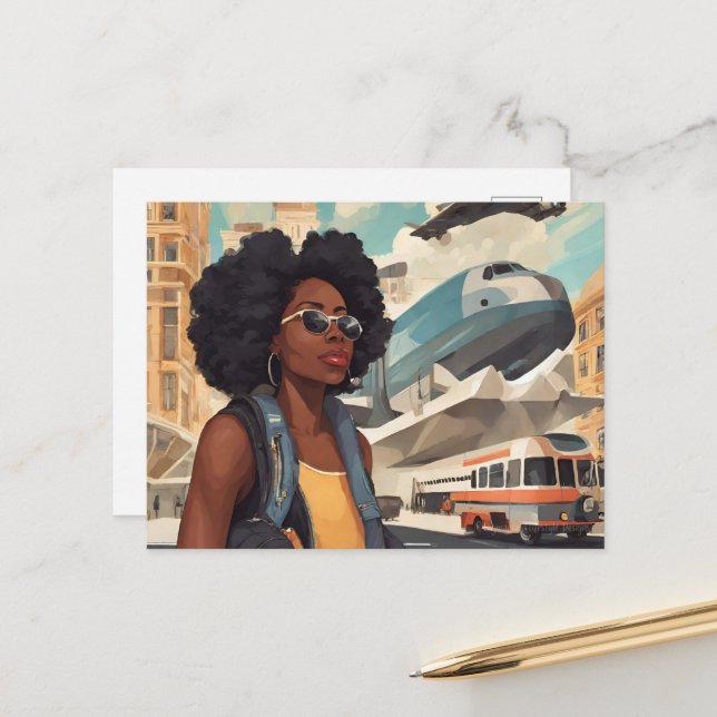 Postal Mujer Negra (Anverso/Reverso In Situ)