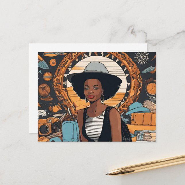 Postal Mujer Negra (Anverso/Reverso In Situ)