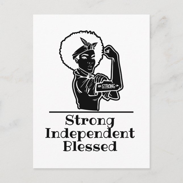 Postal Mujer negra fuerte (Anverso)
