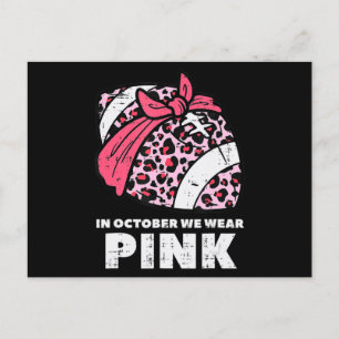 Postal Mujer Octubre Usamos Cáncer De Mama De Fútbol Rosa