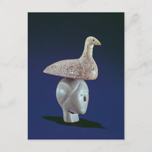 Postal Mujer pensando en un pájaro somormujo, de Cape Dor