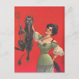 Postal Mujer que coge Krampus