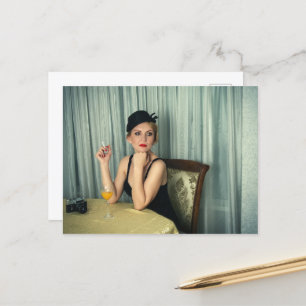 Postal Mujer retro vintage