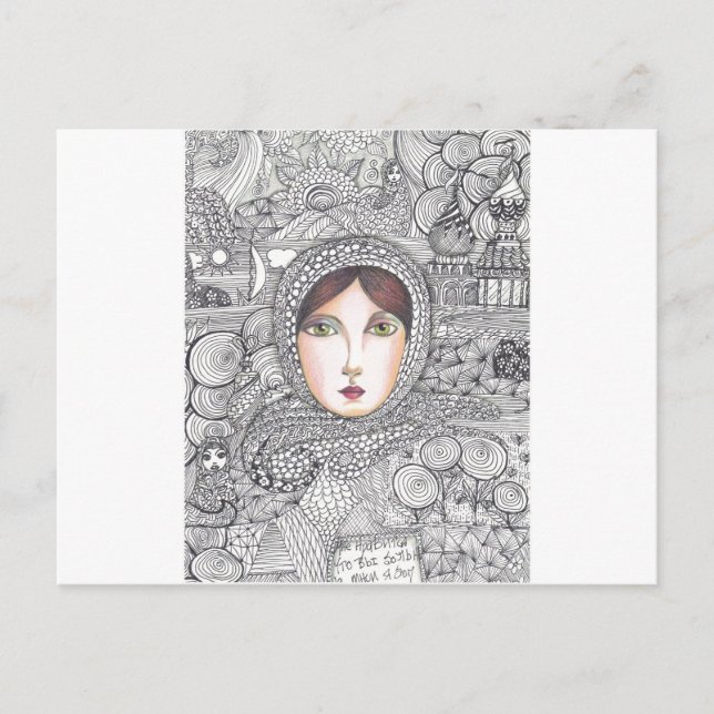 Postal mujer rusa (Anverso)