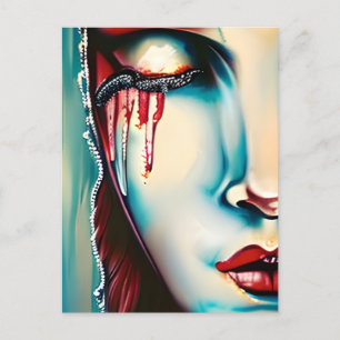 Postal Mujer Shimmery de arte etéreo