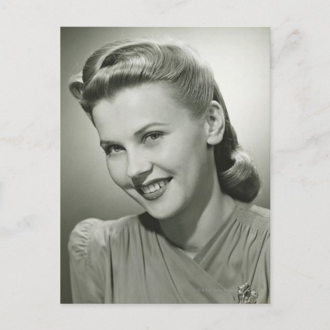 Postal Mujer sonriendo 2 (Anverso)