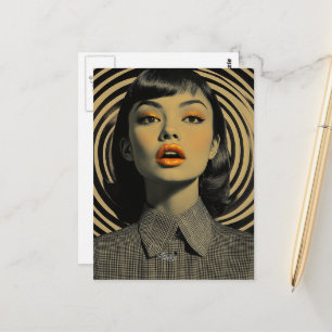 Postal Mujer Surrealista Vintage Única