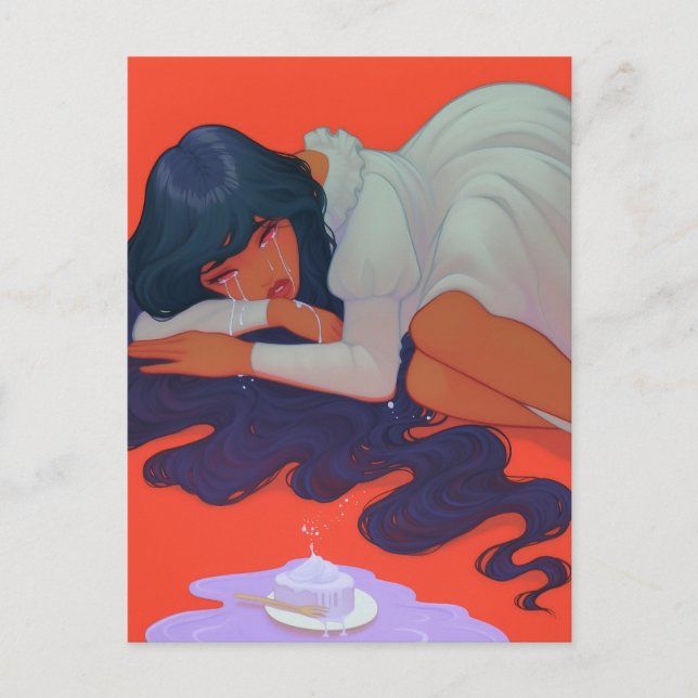 Postal Mujer Triste (Anverso)