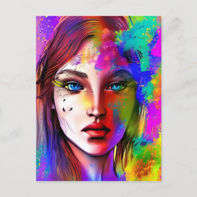 Postal Mujer urbana poderosa (Anverso)