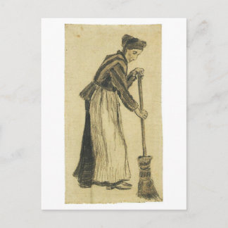 Postal Mujer Van Gogh con baño