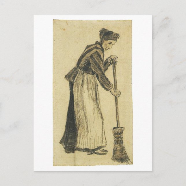 Postal Mujer Van Gogh con baño (Anverso)