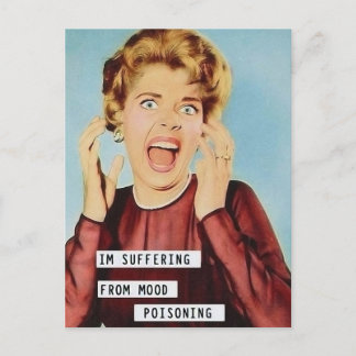 Postal Mujer ventilado con humor divertida