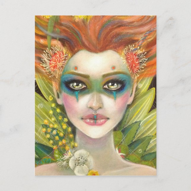 Postal Mujer verde (Anverso)