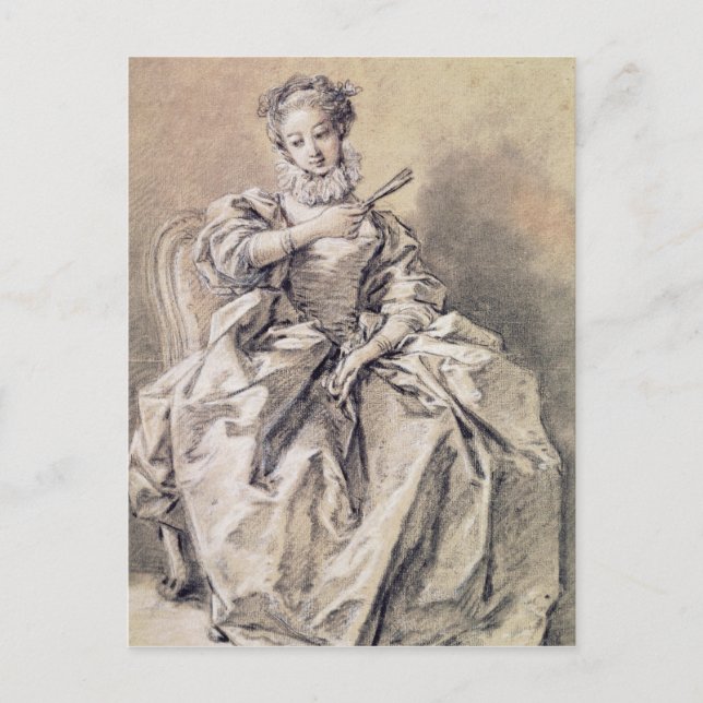 Postal Mujer vestida de español (Anverso)