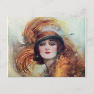 Postal Mujer victoriana