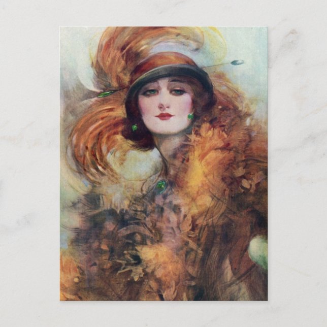 Postal Mujer victoriana (Anverso)