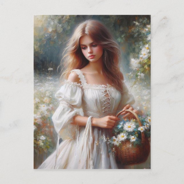 Postal Mujer victoriana (Anverso)