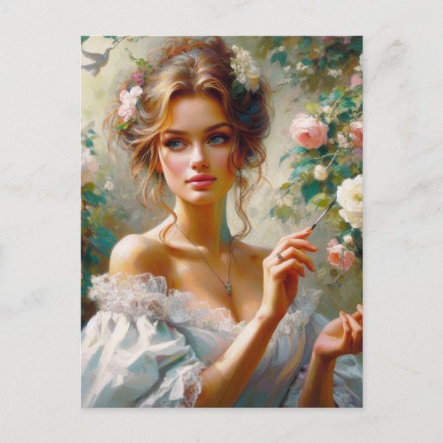 Postal Mujer victoriana 3 (Anverso)