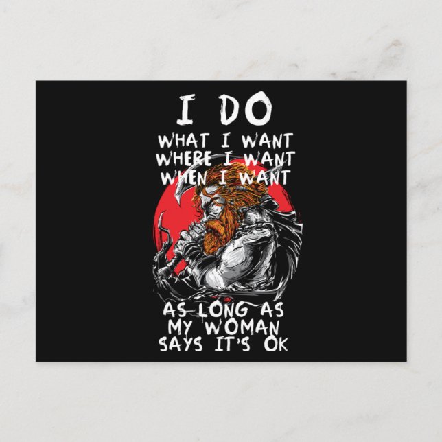 Postal Mujer vikinesa nórdica regalo de Noruega de guerre (Anverso)