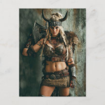 Mujer Vikingo Canalizando la Vibra de la Amazona
