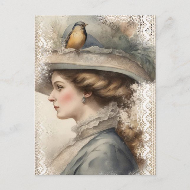 Postal Mujer Vintage (Anverso)