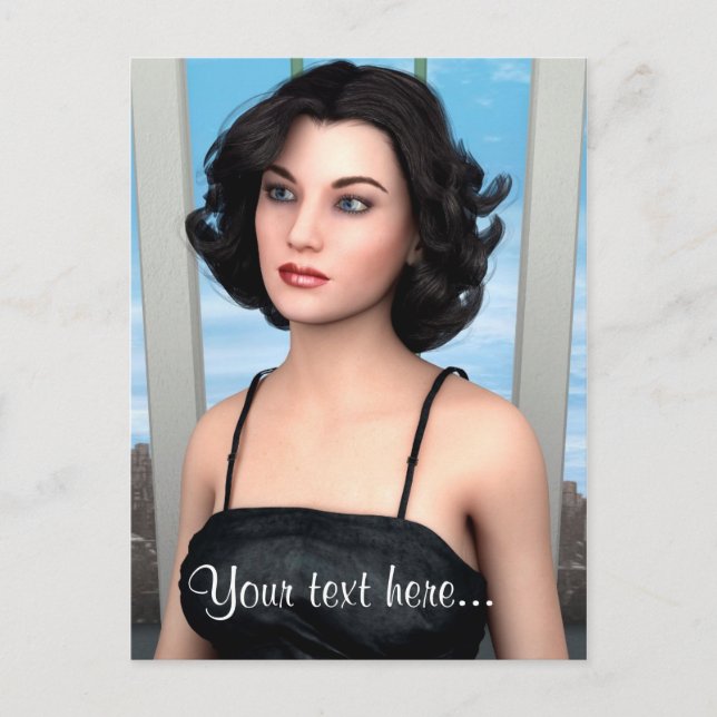 Postal Mujer Vintage (Anverso)