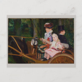 Postal Mujer y Chica conduciendo a Mary Cassatt