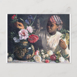 Postal Mujeres africanas con peonías