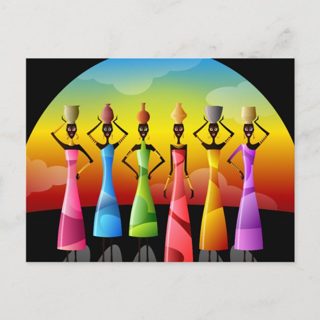 Postal Mujeres africanas tradicionales (Anverso)