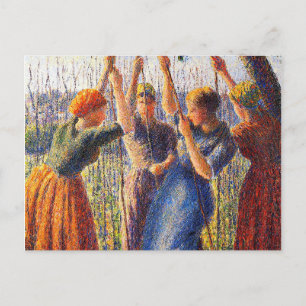 Postal Mujeres agricultoras plantan pilas de Camille Piss