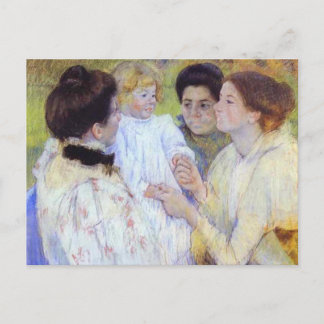 Postal Mujeres alabando a un niño. 1897, Mary Cassatt