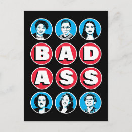 Postal Mujeres Badass: Stacey RBG AOC Katie Kamala Warren