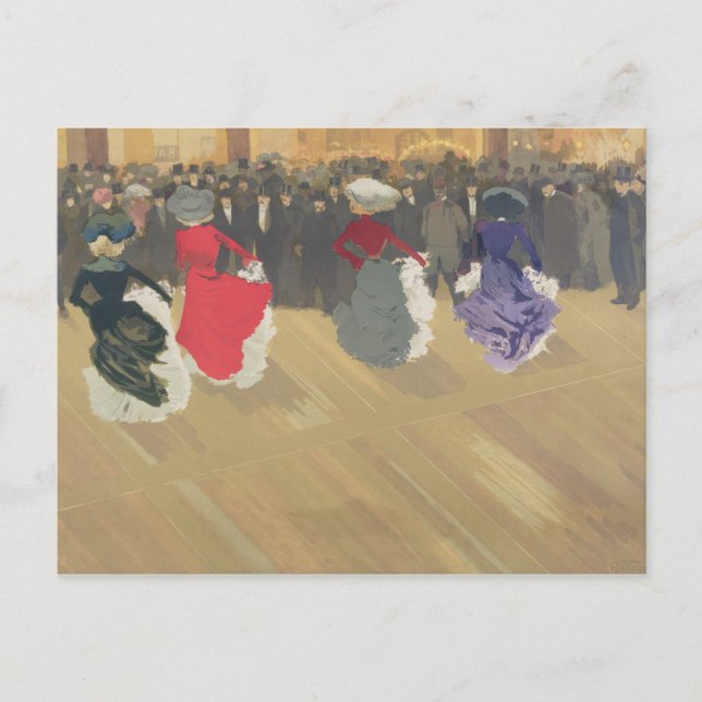 Postal Mujeres bailando canas (Anverso)