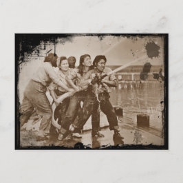 Postal Mujeres bomberas Pearl Harbor Diciembre 7